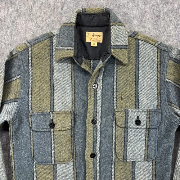 Fox Knapp CPO Shirt Wool Shirt Jacket Men's Small Wool USA Military Navy Green - Picture 2 of 16